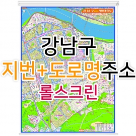강남구지도 (지번, 도로명주소 병행표기) 롤스크린